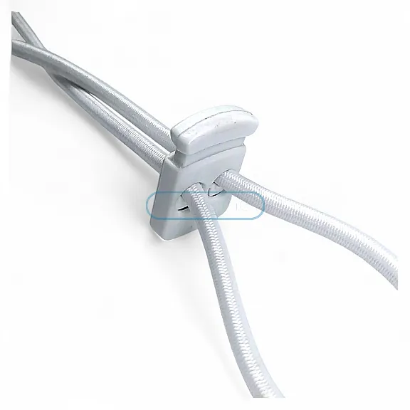 Two Hole Plastic Stopper 6 mm Hole Diameter Top Press - Rectangular Model H002301