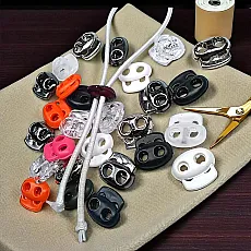 Plastik Stoper İki Delikli 4 mm Delik Çaplı Üstten Basmalı - Ay Model Stoper H002807