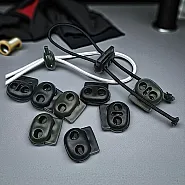 İki Delikli Plastik Stoper 5 mm Delik Çaplı Üstten Basmalı H005004