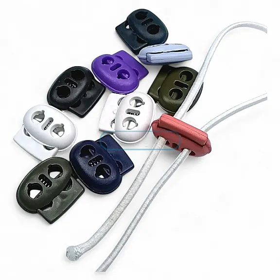 Plastik Stoper İki Delikli 4 mm Delik Çaplı Üstten Basmalı - Ay Model Stoper H005033