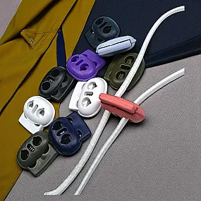 Plastic Stopper Two Hole 4 mm Hole Diameter Top Press - Moon Model Stopper H005033