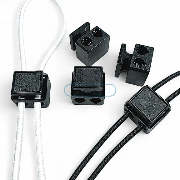 Two Hole Plastic Stopper 5 mm Hole Diameter Top Press Stopper H008505