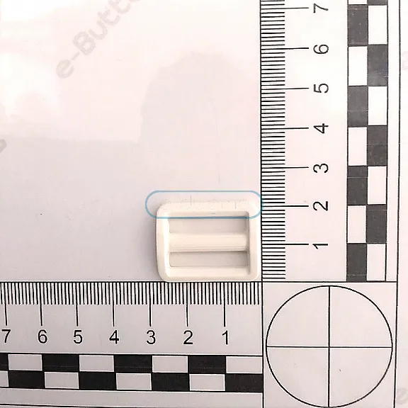 Strap Adjustment Buckle 2 cm - 0,79" Plastic Light Center Curved H002909