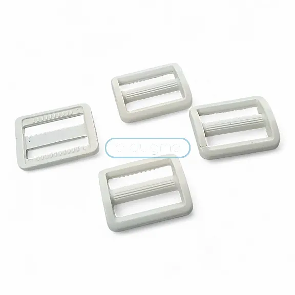Strap Adjustment Buckle 2 cm - 0,79" Plastic Light Center Curved H002909