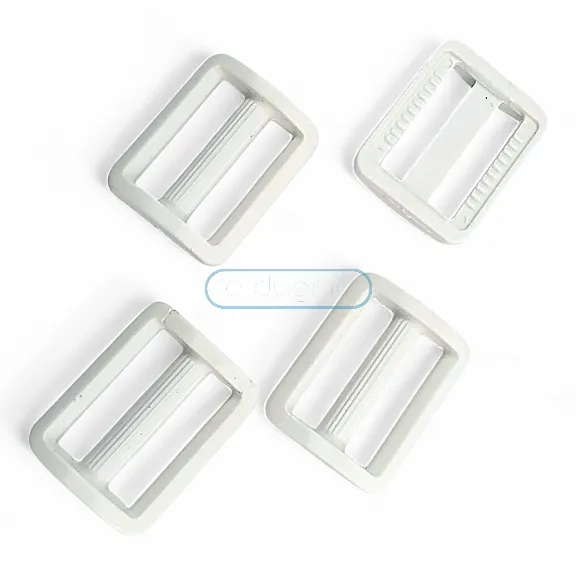 Strap Adjustment Buckle 2 cm - 0,79" Plastic Light Center Curved H002909