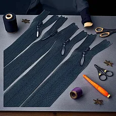 22 cm Kapalı Uçlu (Dipli) Gizli Tül Fermuar ZPHSN0022TUL