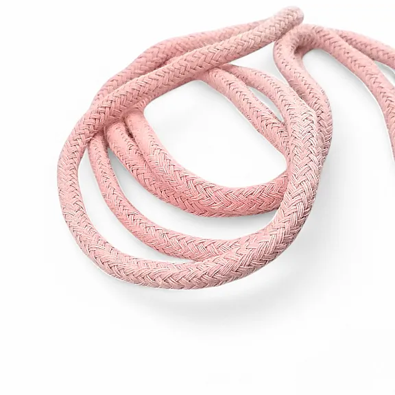 Braided Cord 130 cm - 1,42 yd Cotton Pink PROMO PROMOYKRD00PPink