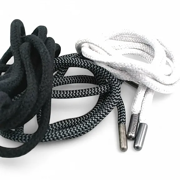 Braided Cord 130 cm - 1,42 yd Cotton Black Tres Cord 100 Pcs YKRD00PBlack