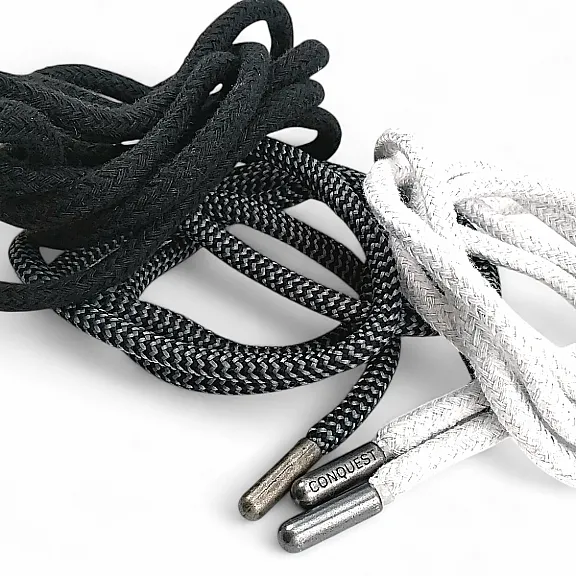 Braided Cord 130 cm - 1,42 yd Cotton Black Tres Cord 100 Pcs YKRD00PBlack