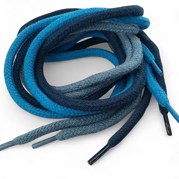 Braided Cord 130 cm - 1,42 yd Cotton Turquoise Tres Cord 100 Pcs YKRD00PTrq