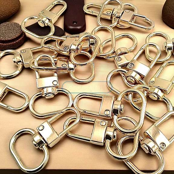 1.5 cm Keychain Hook Gold Color Parrot Hook 50 Pieces / Pack A 546 PROMO
