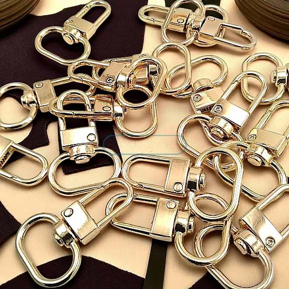 1.5 cm Keychain Hook Gold Color Parrot Hook 50 Pieces / Pack A 546 PROMO
