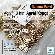 Hook and Eye Loop 10 mm 50 Pieces Ball Stud Sample Package E 1879 PROMO