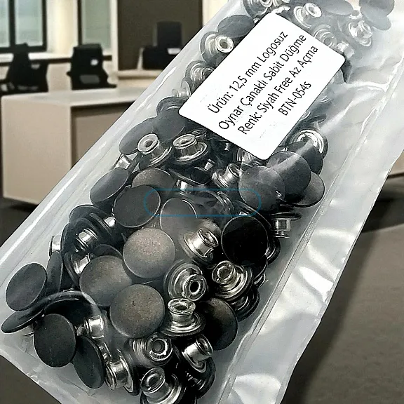Jeans Button 12.5 mm 0,47" Metallic Black with Movable Cup 150 Pieces/Pack KD0012503PROMO