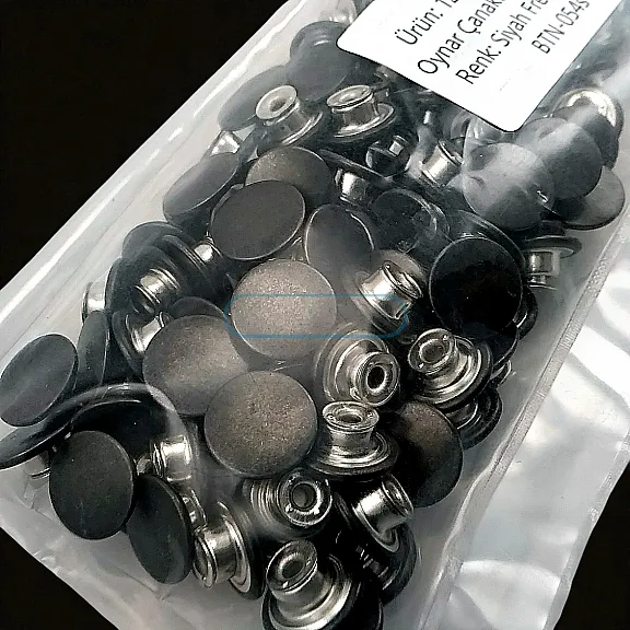 Jeans Button 12.5 mm 0,47" Metallic Black with Movable Cup 150 Pieces/Pack KD0012503PROMO