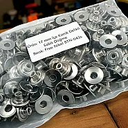 Kot Düğmesi 17 mm Logosuz İçe Konik Delikli 300 Adet/Paket KD001701PROMO