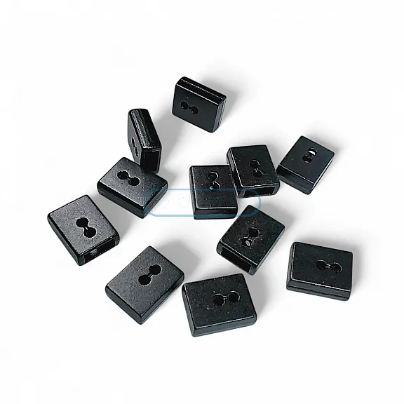 Cord End Sew-On - Cube Shape Matte Black 50 pcxs/Packet Entry 7.5 mm - 0,27" PROMOART0034