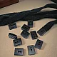 Cord End Sew-On - Cube Shape Matte Black 50 pcxs/Packet Entry 7.5 mm - 0,27" PROMOART0034