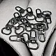 1,5 cm -0.6" Keychain Hook Black Nickel Color Parrot Hook 50 Pieces / Pack A 546 PROMO1