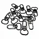 1,5 cm -0.6" Keychain Hook Black Nickel Color Parrot Hook 50 Pieces / Pack A 546 PROMO1
