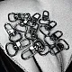 1,5 cm -0.6" Keychain Hook Black Nickel Color Parrot Hook 50 Pieces / Pack A 546 PROMO1