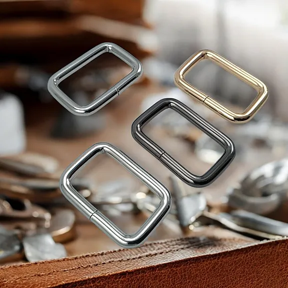 3 cm 1.2" Rectangular Buckle - Frame Buckle Special Metal Plating S 3572