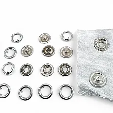 Tırnaklı Çıtçıt 15 mm Büyük Boy Paslanmaz Çıt Çıt  - İki Taraf Halkalı ERC0015TIRP