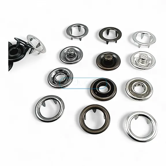 Tırnaklı Çıtçıt 15 mm Büyük Boy Çıt Çıt  - İki Taraf Halkalı ERC0015TIRPRU