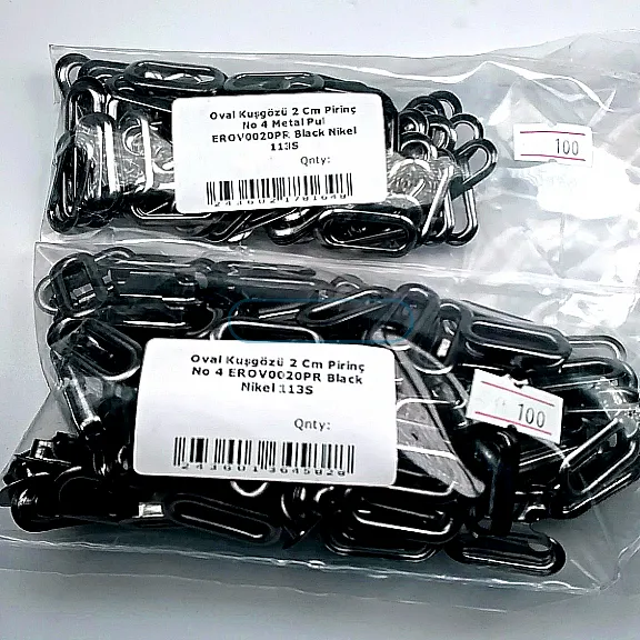 Oval Eyelet 2 cm - 0,79" Brass Black Nickel 100 Pieces / Pack EROV0020PRPromo
