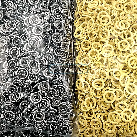 9,5 mm Prong Snaps Fastener Limon Wellow Baby Snap Buttons 3/8" Stainless 250 Pcs/Pk C0095DPPKLSari