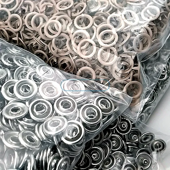 Bebe Çıtçıtı 9,5 mm Sütlü Kahve Renk Paslanmaz Delikli Klikıt Çıtçıt 250 Adet/Pk C0095DPPKMilkCoffe