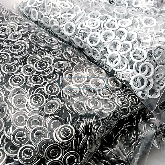 9,5 mm Prong Snaps Fastener Optic White Baby Snap Buttons 3/8" Stainless 250 Pcs/Pk C0095DPPKOwhite