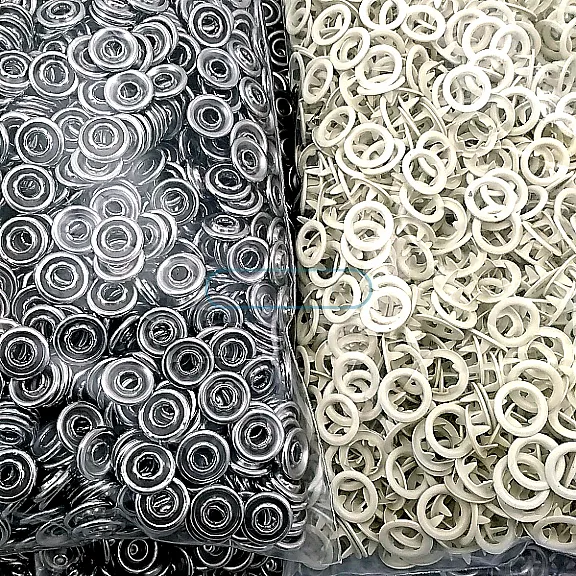 9,5 mm Prong Snaps Fastener Champagne Color Baby Snap Buttons 3/8" Stainless 250 Pcs/Pk C0095DPPKSmpy