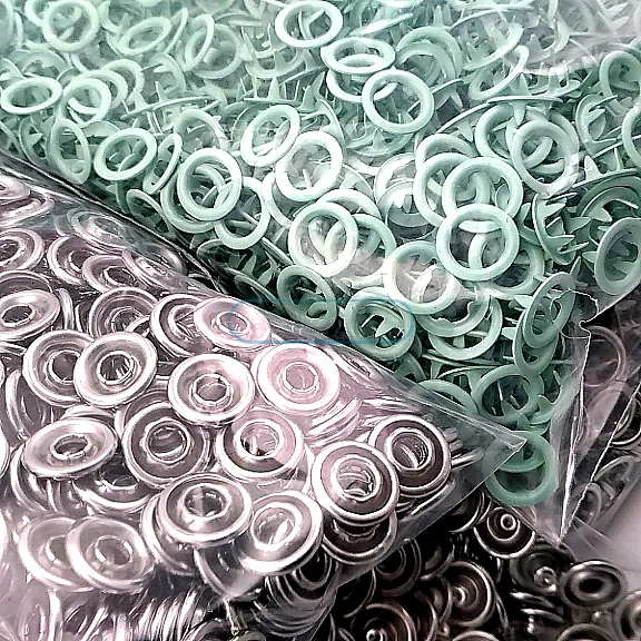 9,5 mm Prong Snaps Fastener Soft Green Color Baby Snap Buttons 3/8" Stainless 250 Pcs/Pk C0095DPPKSoftYsl