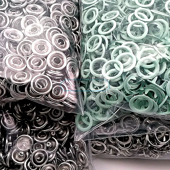 9,5 mm Prong Snaps Fastener Soft Green Color Baby Snap Buttons 3/8" Stainless 250 Pcs/Pk C0095DPPKSoftYsl