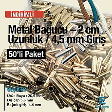 Metal Bağucu 2 cm Boy - 4,5 mm Girişli 50 Ad/Paket E 2092PROMO