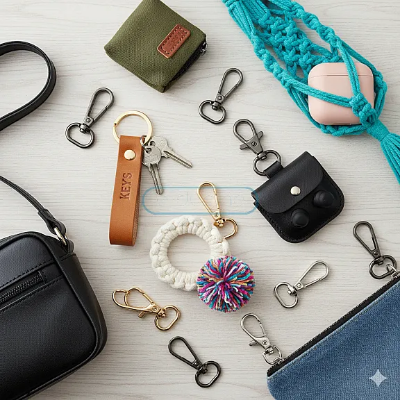 10 mm Badem Kanca - Papağan Kanca - Yaylı Döner Kanca A 579