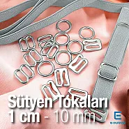 Sütyen Aksesuarları 10 mm Askı Ayar Tokası Kancası ve Halkası CGT003T10