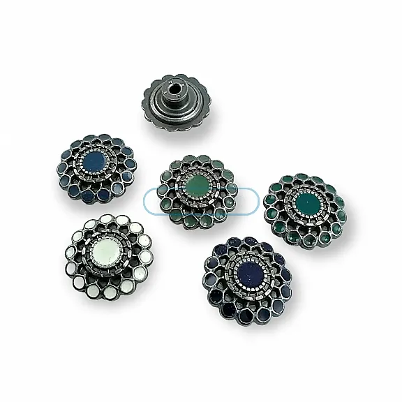 Kot Düğme 20 mm 32 Boy Mineli veya Taşlı Kot Düğmesi E 1032
