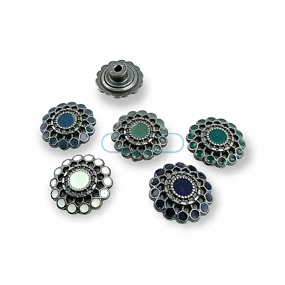Kot Düğme 20 mm 32 Boy Mineli veya Taşlı Kot Düğmesi E 1032