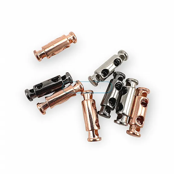 Two Hole Stopper Metal Cord Lock with 4.5 mm Cord Entry E 2060