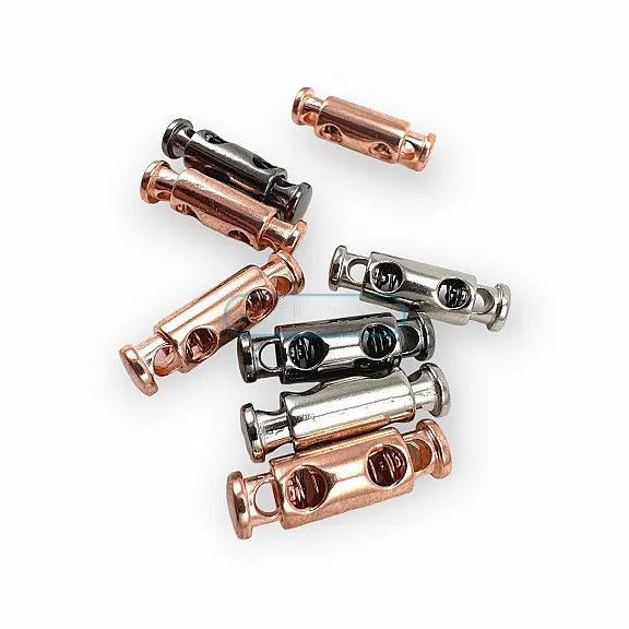 Two Hole Stopper Metal Cord Lock with 4.5 mm Cord Entry E 2060