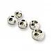 Cord End for Clothing length 7,8 mm Inlet 3 mm  - 0,12" Patterned Metal Bead Shape PBB001