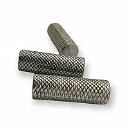 Cord End Honeycomb Patterned Metal Tie Ends Cup Length 2.5 cm Inlet 6.5 mm - 0,25" PBB0013