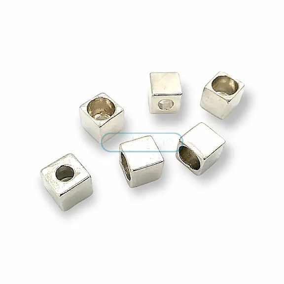 Inlet 4 mm Cord End for Clothing Cube Shaped Metal length 7.8 mm PBB002 Inlet 4 mm Cord End for Clothing Cube Shaped Metal length 7.8 mm PBB002