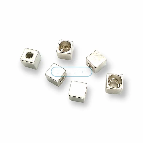 Inlet 4 mm Cord End for Clothing Cube Shaped Metal length 7.8 mm PBB002 Inlet 4 mm Cord End for Clothing Cube Shaped Metal length 7.8 mm PBB002