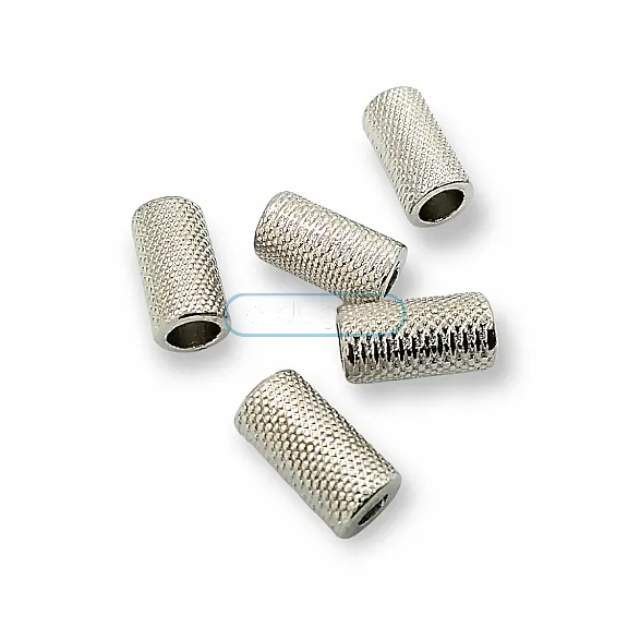 Inlet 3.3 mm Cord End Mosaic Patterned Metal length 13.5 mm PBB005