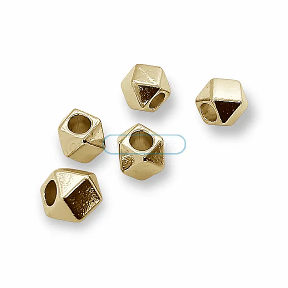 Cord End Cubic Bead Shape length 9 mm Inlet 5 mm PBB006 Cord End Cubic Bead Shape length 9 mm Inlet 5 mm PBB006