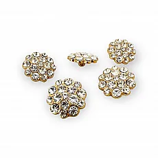 23 mm 36 L Rhinestone Button Black and White Rhinestone Button Jacket and Coat Button PBT0024