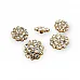 23 mm 36 L Rhinestone Button Black and White Rhinestone Button Jacket and Coat Button PBT0024